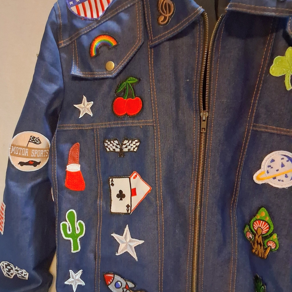 Rocketman Taron Egerton Jacket Elton John Rockstar Blue Denim Jacket Medium - Picture 6 of 11